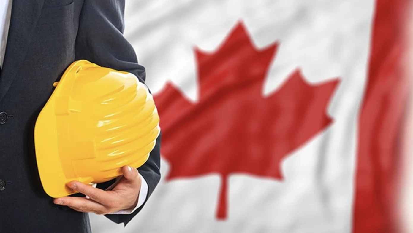 Professional immigration consultant with Canadian flag background